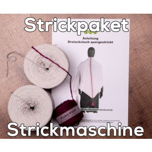 Tuch Almstrick 1 - Wolle & Anleitung für Strickmaschine